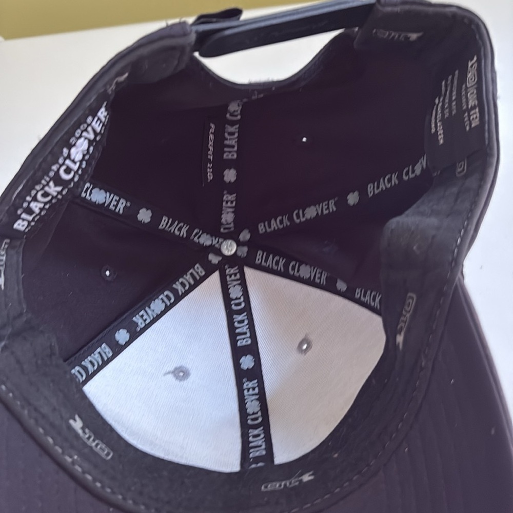 Black Clover Rawlings Black Poly SnapBack Baseball Cap One Size - Picture 5 of 8